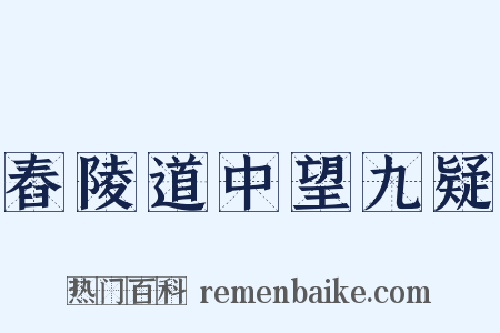 舂陵道中望九疑是什么意思的图片